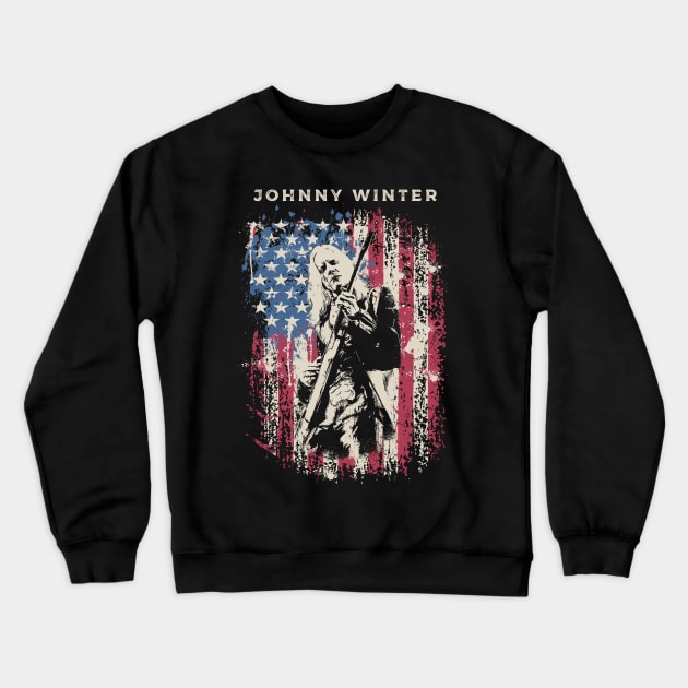 Vintage Distressed Johnny Winter Crewneck Sweatshirt by Yopi